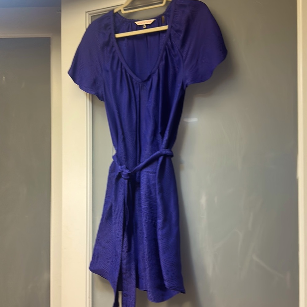 Royal blue silk Rebecca Taylor mini dress size 10